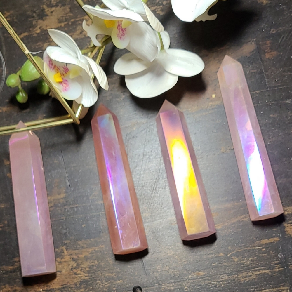 Rose quartz towers